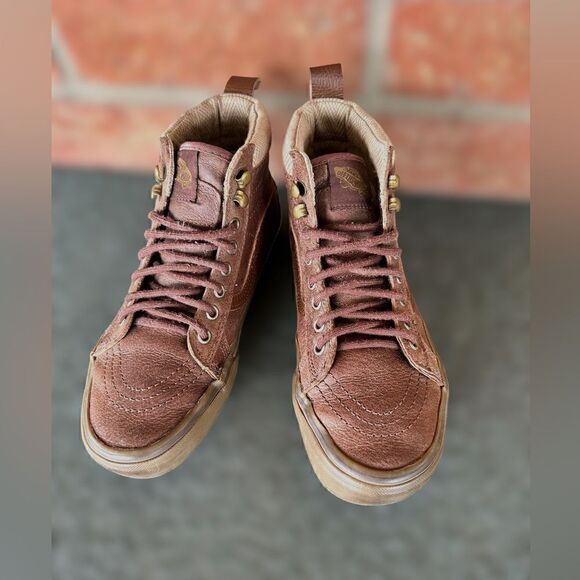 VANS MTE LEATHER BROWN HERRINGBONE MENS size 6.5 Womens 8.0 main image 6